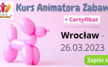Stacjonarny Kurs Animatora Zabaw Wrocław 26.03.2023 – Rejestracja
