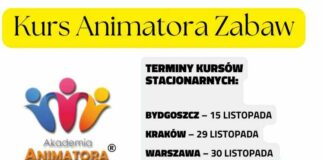 Kurs Animatora Warszawa, Kurs Animatora Bydgoszcz, Kurs Animatora Kraków