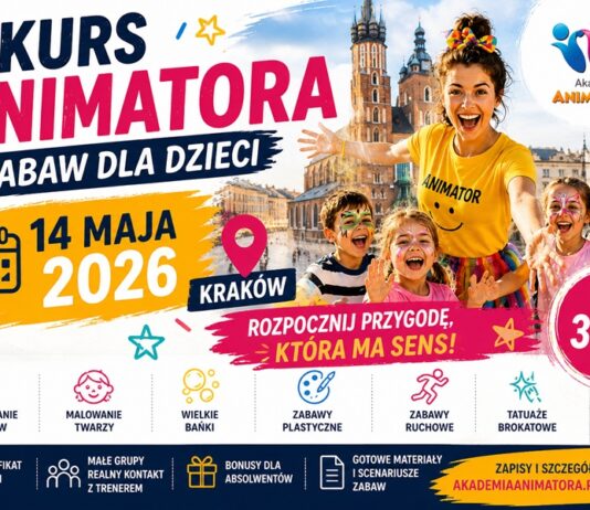 Kurs Animatora Zabaw dla Dzieci — Kraków, 14 maja 2026 | Akademia Animatora®