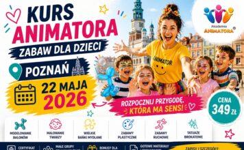 Ostatni dzwonek przed sezonem — Kurs Animatora Akademii Animatora® w Poznaniu, 22 maja 2026 Kurs animatora zabaw dla dzieci Poznań 22 maja 2026 Akademia Animatora szkolenie