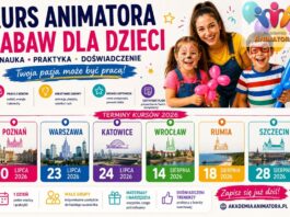 Terminy Kursu Animatora Zabaw dla Dzieci wakacje 2026 – 6 miast Akademii Animatora®