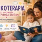 Czym jest bajkoterapia i dlaczego pomaga dzieciom? Bajkoterapia – mama czyta dziecku bajkę terapeutyczną wspierającą rozwój emocjonalny, wyobraźnię i poczucie bezpieczeństwa.