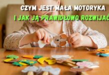 Mała dziewczynka bawi się filcowymi zwierzątkami na spinaczach, ćwicząc małą motorykę i sprawność manualną dłoni